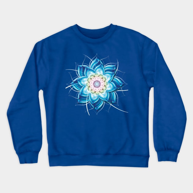 Blu flower mandala Crewneck Sweatshirt by HagalArt